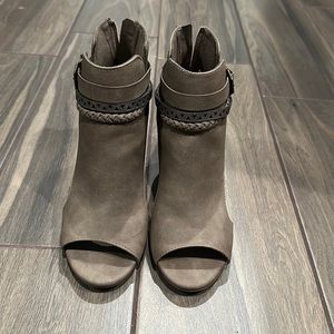 Open toe booties
